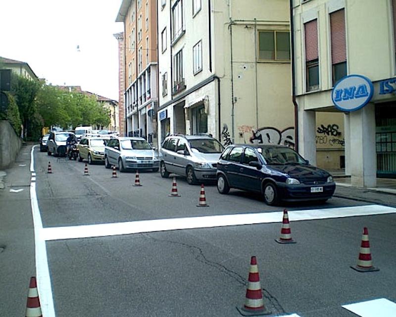 Bassanonet.it Rifanno le strisce: viale delle Fosse e salita Brocchi in tilt