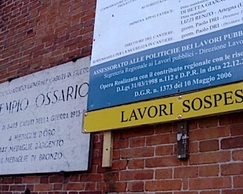 Bassanonet.it Smantellato il cantiere del Tempio Ossario