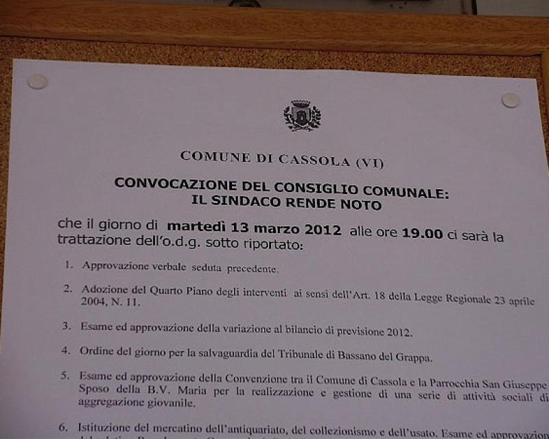 Bassanonet.it Cassola. Gassificatore: la Lega diserta il consiglio comunale