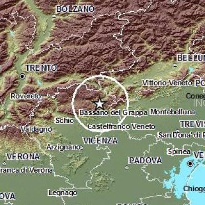 Bassanonet.it Scossa di terremoto con epicentro a San Nazario