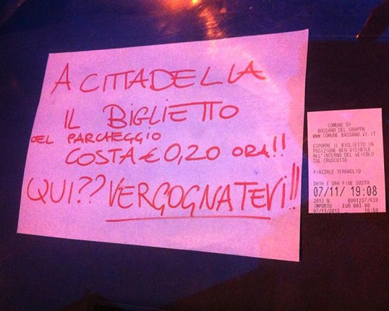 Bassanonet.it Parcheggio con protesta