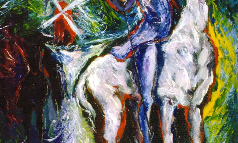 Bassanonet.it - Mauro Capitani, Don Chisciotte, 1994, olio su tela, 80x70cm