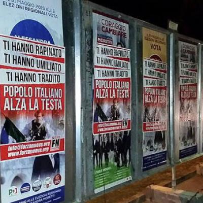 Bassanonet.it Spazi elettorali, blitz di Forza Nuova