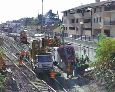 Bassanonet.it Treno contro palo, linea ancora in tilt