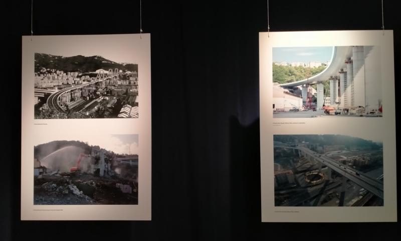 Bassanonet.it - Il pannello conclusivo della mostra al Museo Civico, dedicato al Ponte Morandi e al Ponte San Giorgio