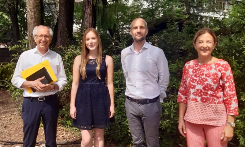 Bassanonet.it - Antonia Franka Fuchs con i due assessori Mariano Scotton e Giovannella Cabion e col presidente SIS Denis Bordignon