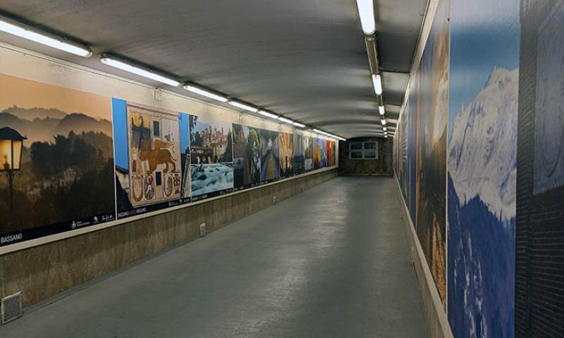 Bassanonet.it - sottopasso di Viale delle Fosse, gigantografie di Cesare Girolimetto