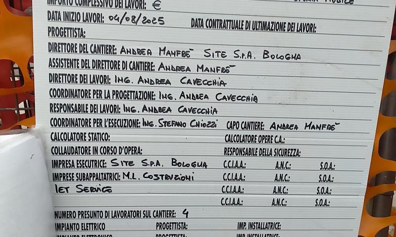 Bassanonet.it - Il cartello di cantiere