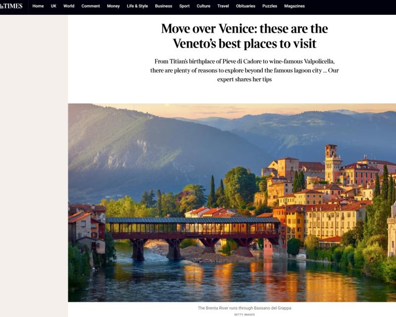Bassanonet.it Il 'The Times' incorona il Veneto: siamo noi la regione da visitare (impalcature comprese)