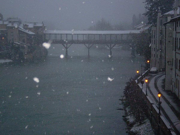 Il Ponte Vecchio questa mattina alle 8