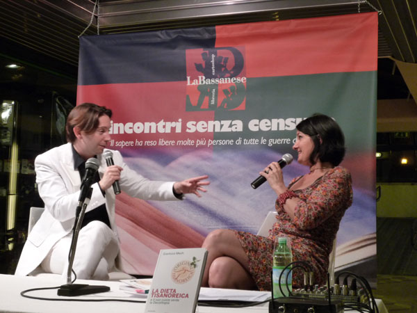 Gianluca Mech con Angelica Montagna di Rete Veneta, presentatrice della serata.
