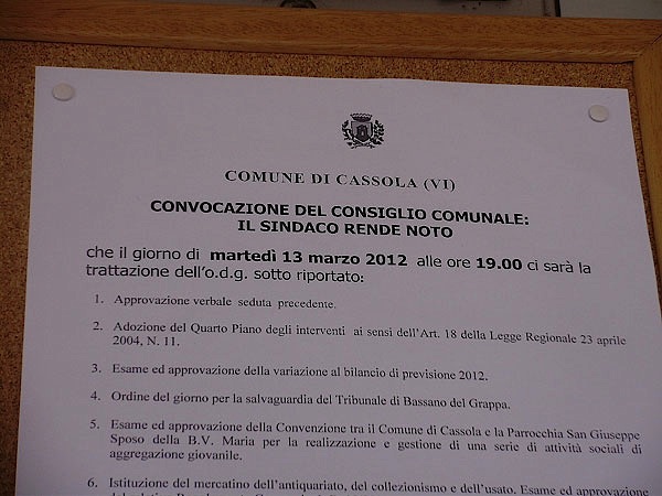Cassola. Gassificatore: la Lega diserta il consiglio comunale