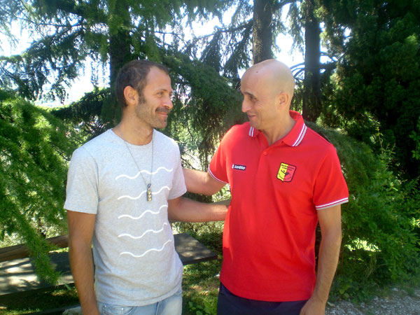 Il presidente Rosso con mister Rastelli