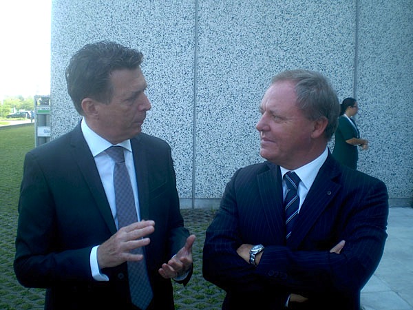 Il direttore generale Remo Pedon e l'europarlamentare Sergio Berlato