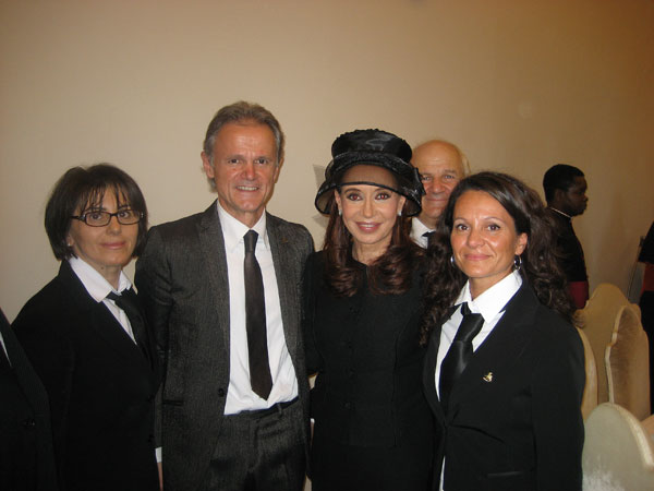 Con la presidente argentina Cristina Kirchner e Sergio Dussin in Vaticano