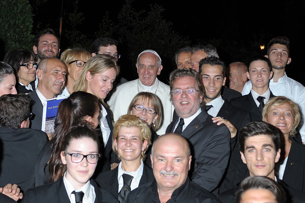 A cena con Francesco