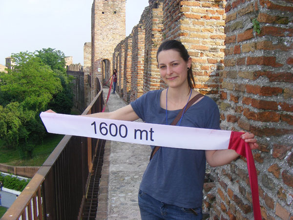 Cittadella inaugura le Mura con il nastro da Guinness dei Primati