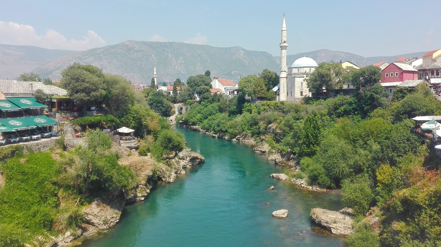 La Neretva, vista dal Ponte di Mostar (foto Alessandro Tich)