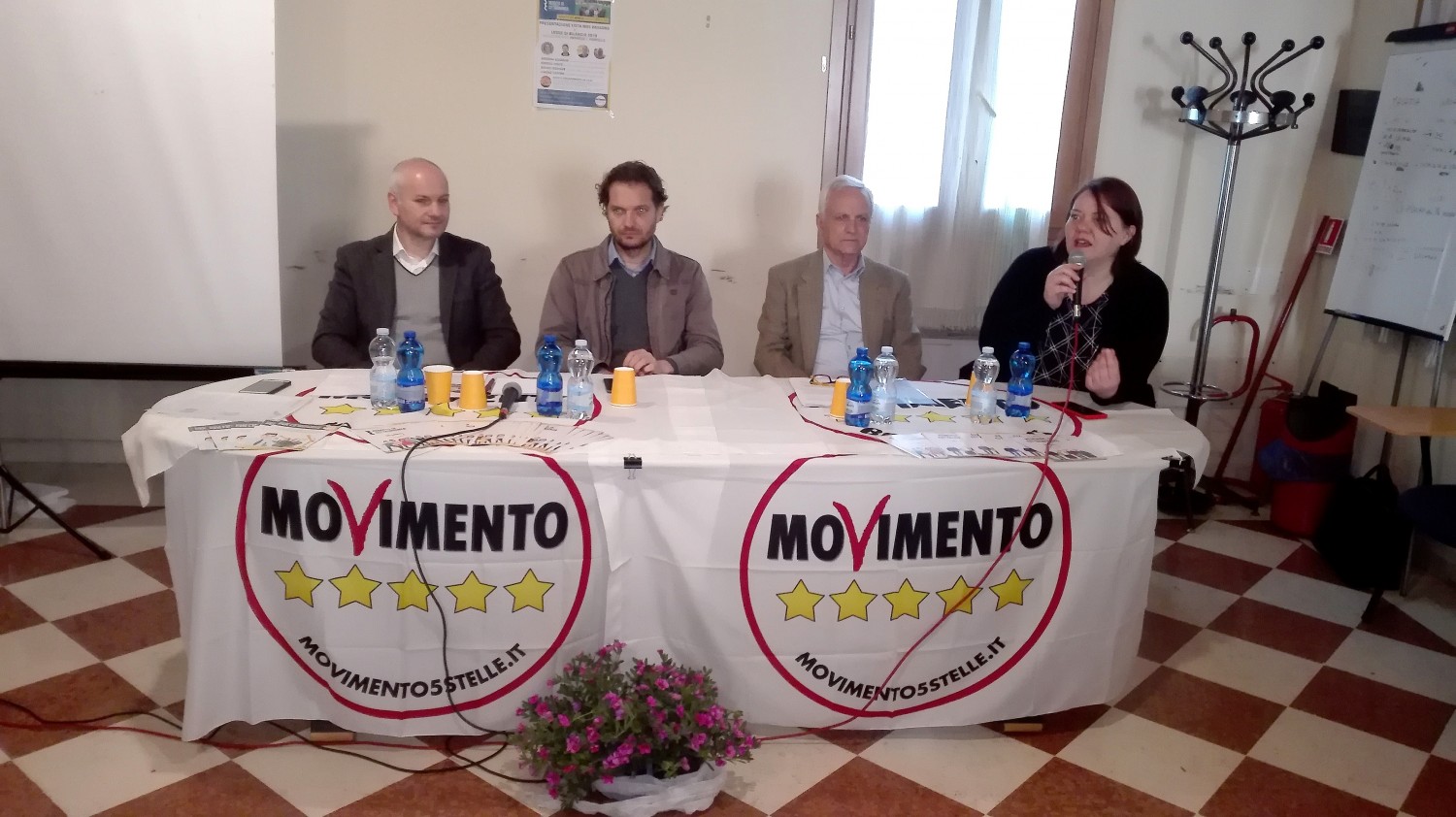 Da sin.: Simone Contro, Daniele Pesco, Bruno Trevisan, Barbara Guidolin (foto Alessandro Tich)