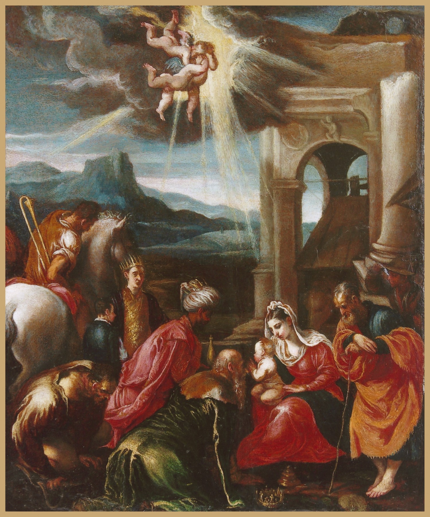 Jacopo Da Ponte detto il Bassano, Adorazione dei Magi, olio su tavola, collezione privata, cm 45,3 x 38, circa 1555 (foto Alessandro Tich)