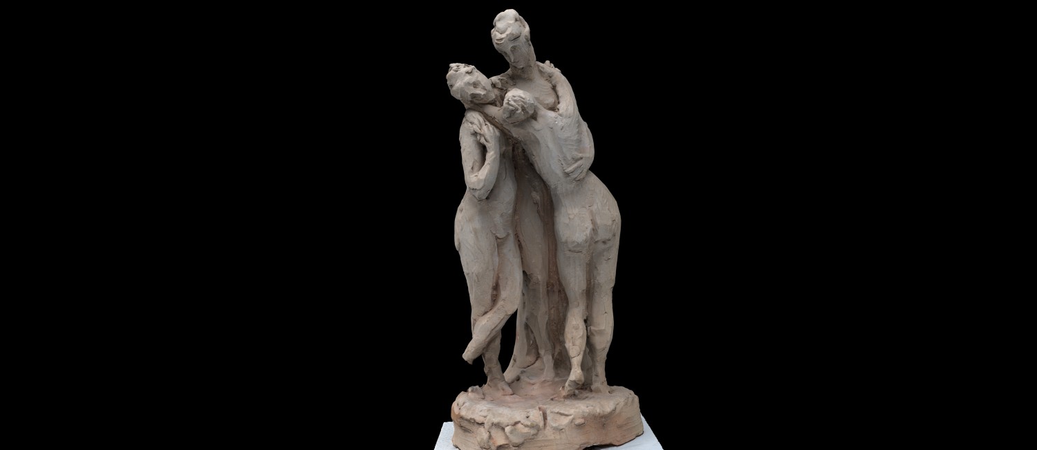 Modello 3D del bozzetto delle Tre Grazie di Antonio Canova. © Musei Civici di Bassano del Grappa