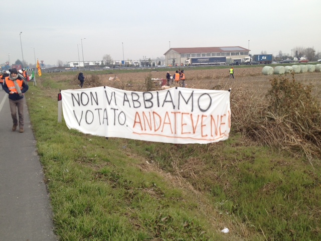 Mobililitazione e protesta sulla SS Postumia a Cittadella (foto: Bassanonet)