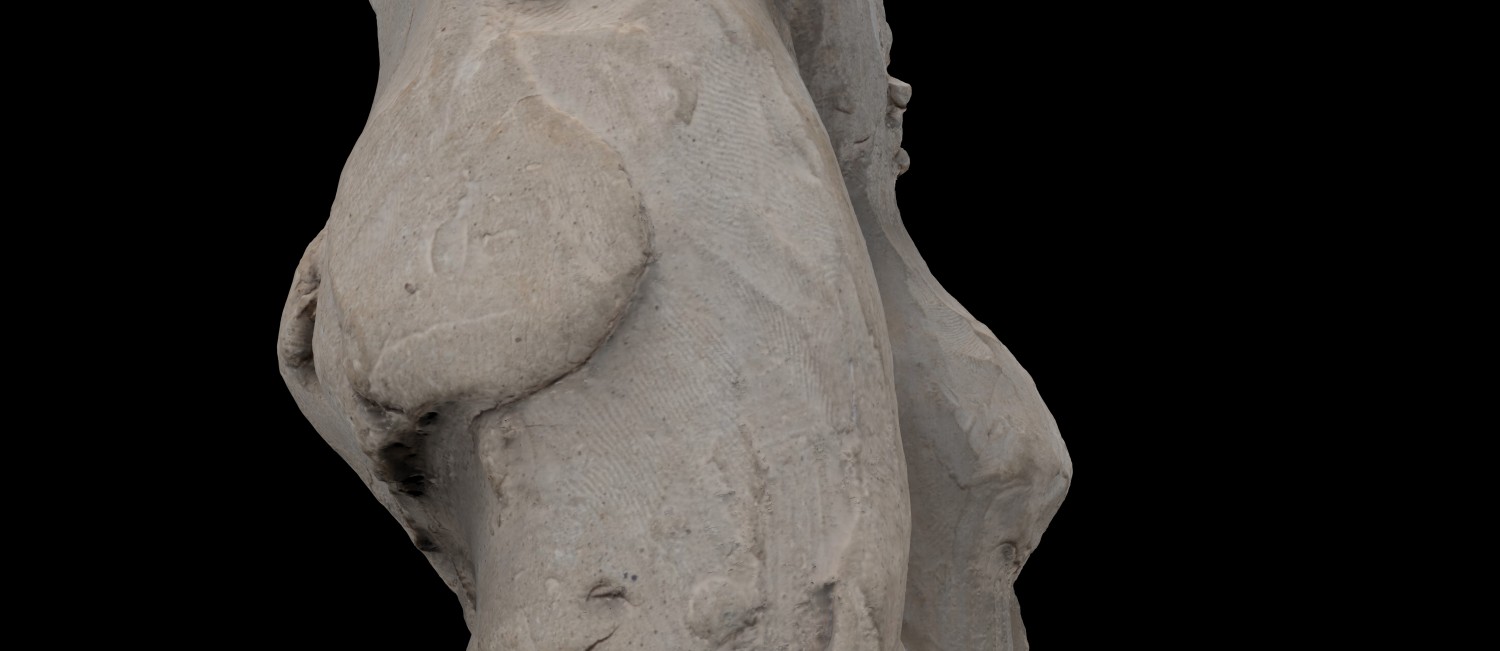 Modello 3D del bozzetto delle Tre Grazie di Antonio Canova (particolare). © Musei Civici di Bassano del Grappa