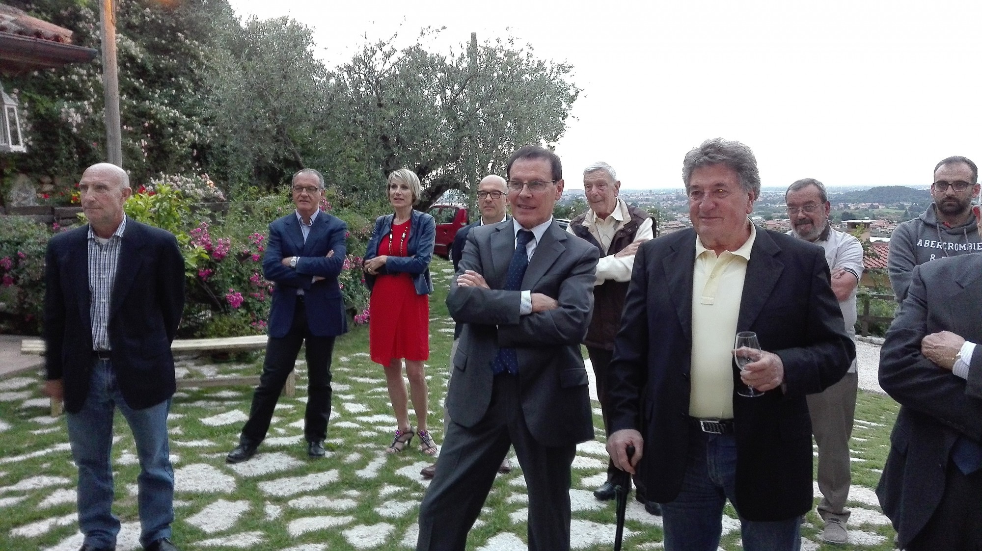 Mario Beccia, Mara Mosole, Giovanni Battaglin e altri ospiti (foto Alessandro Tich)