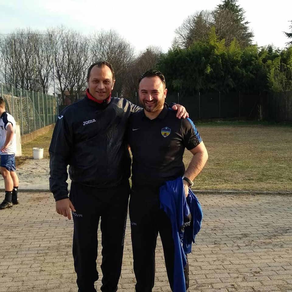 Il presidente Giangregorio con mister Guglielmini