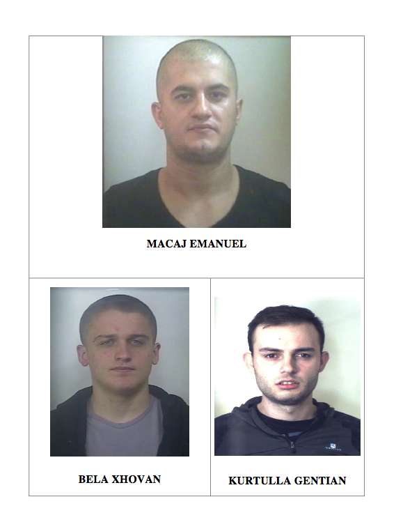 I tre arrestati