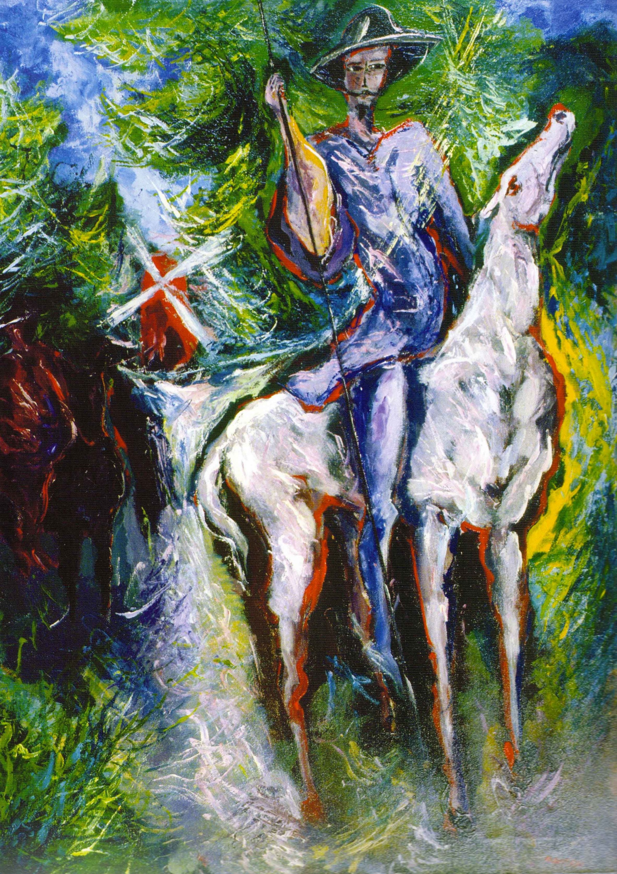 Mauro Capitani, Don Chisciotte, 1994, olio su tela, 80x70cm