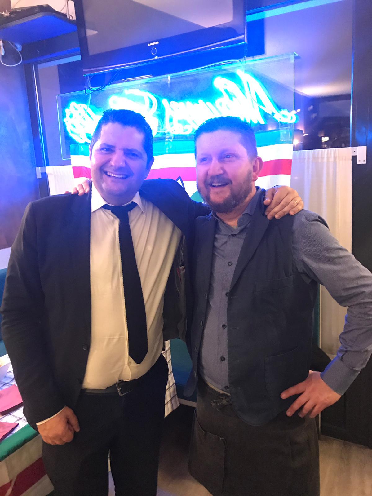 Il segretario nazionale Fim Cisl Marco Bentivogli con Alessandro Toaldo