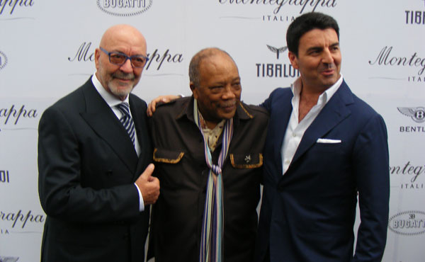 Quincy Jones con Gianfranco e Giuseppe Aquila