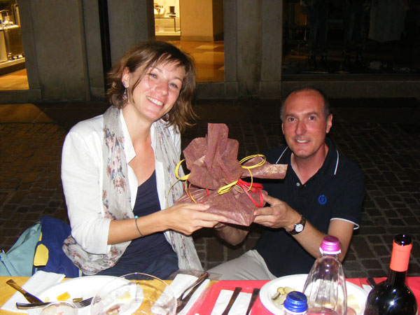 L'assessore Munari con Romano Zanon