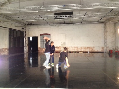 Camilla Monga con  Elisa D’Amico e Francesco Dalmasso in prova al Garage Nardini 