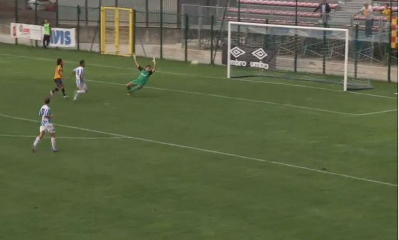 Il gol del provvisorio 1 a 1 siglato dal capitano