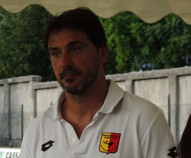 Luca D'Angelo è alla prima stagione sulla panchina del Soccer Team. In precedenza ha allenato ad Andria, Alessandria, Rimini (foto Claudia Casarotto)