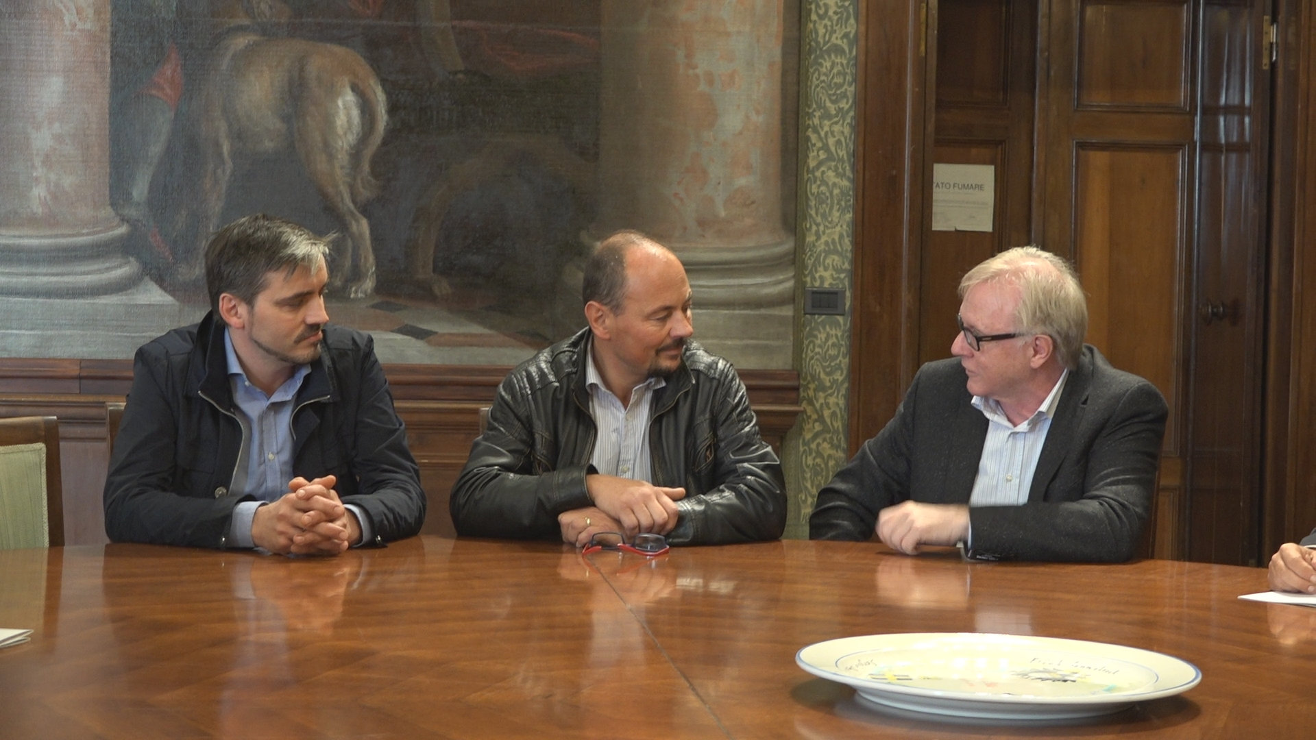 Manuel Ressi, Erich Semmelrock e Fausto Castellini in conferenza stampa - foto Jacopo Tich