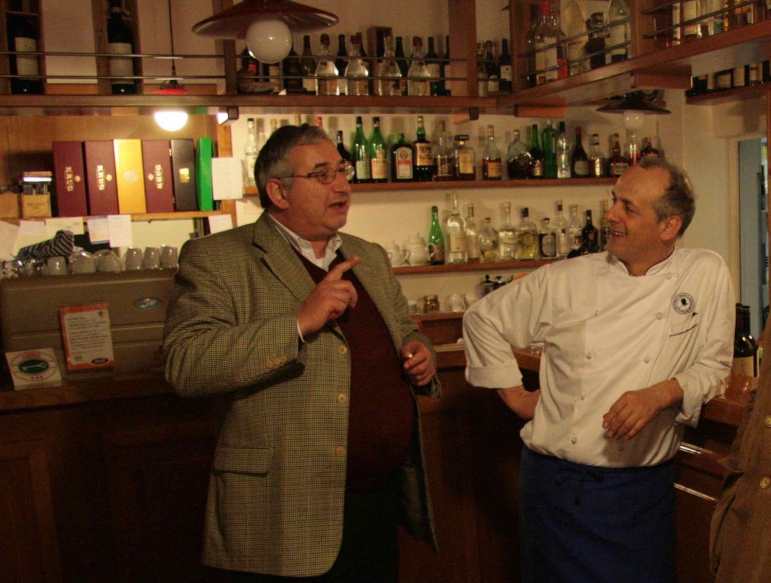 Angelo Grando e Renzo Dal Farra della Locanda San Lorenzo a Puos d'Alpago. Foto di Gianpaolo Giacobbo