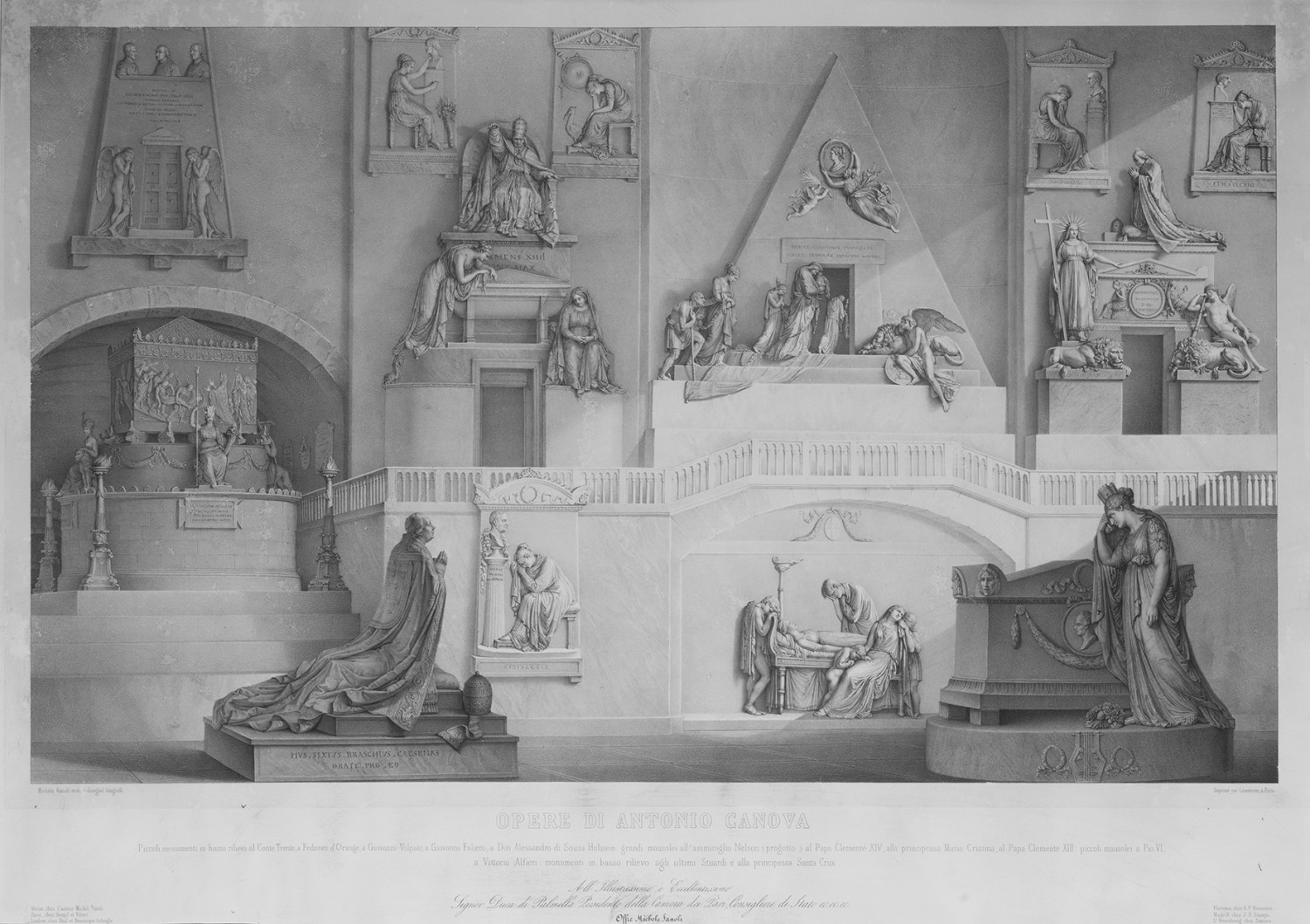 Michele Fanoli, “Opere di Antonio Canova” - Opere funerarie
