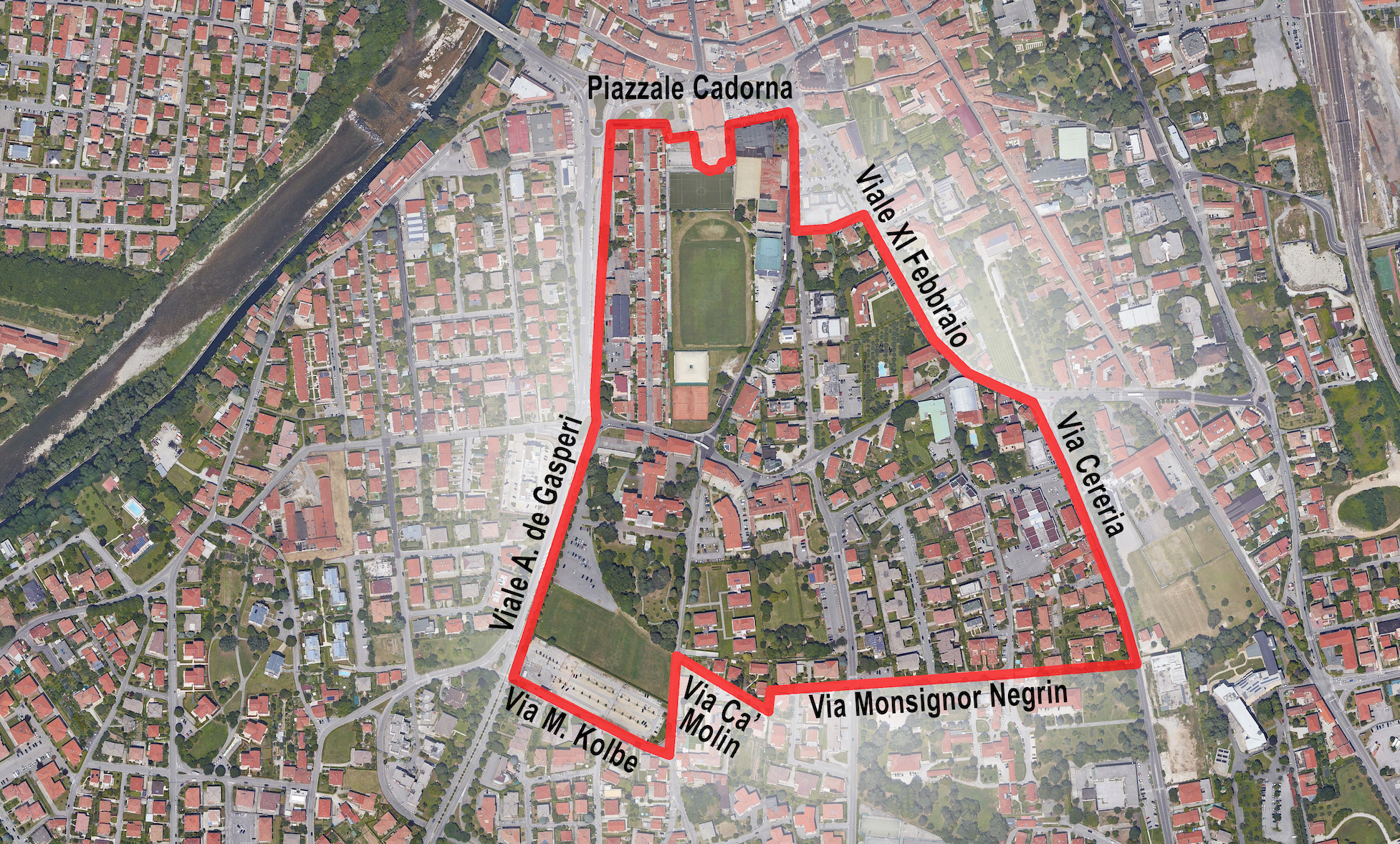 L’area PED (Positive Energy District) individuata per Bassano dal progetto