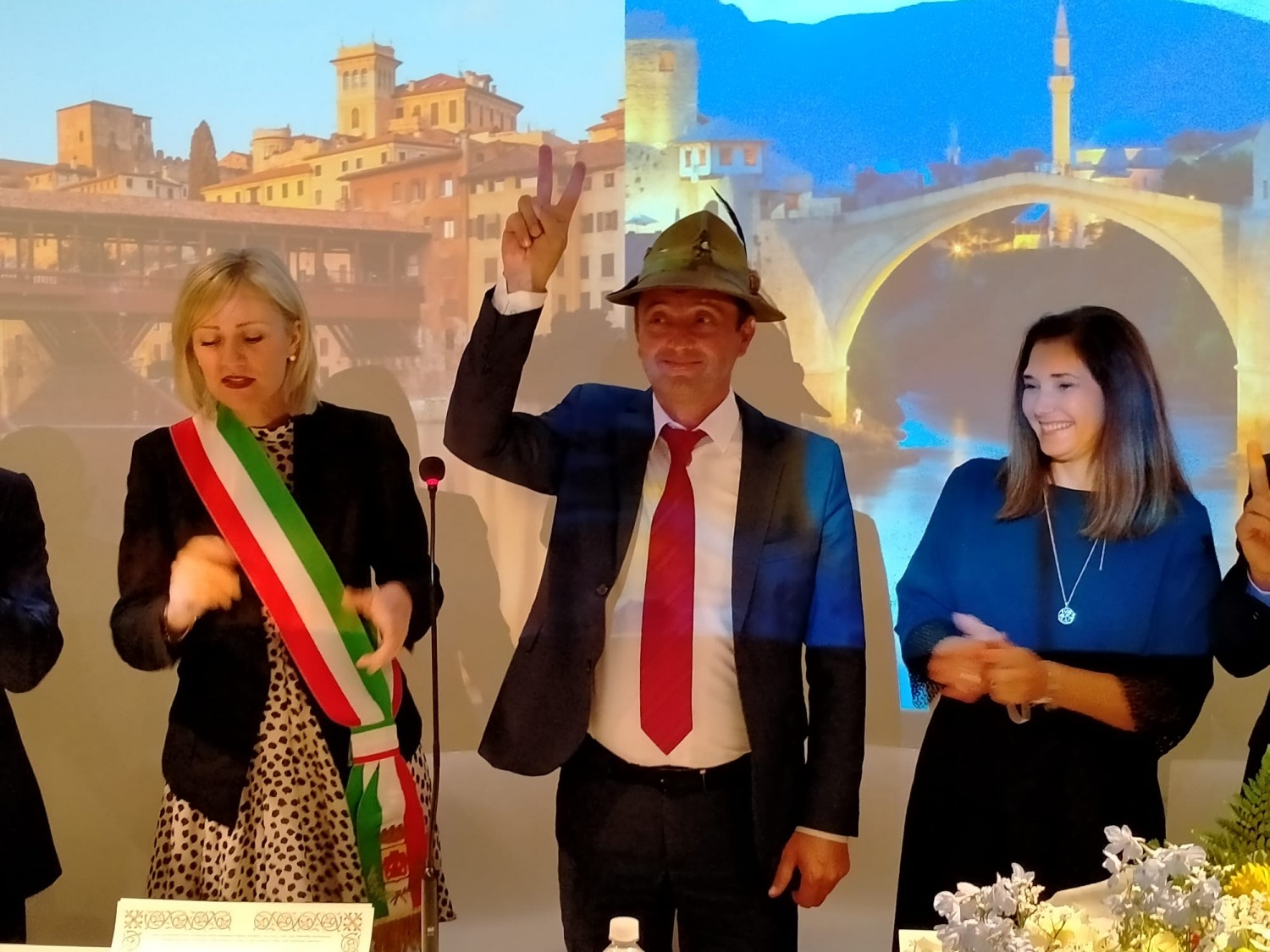 Il sindaco Kordić in versione alpina