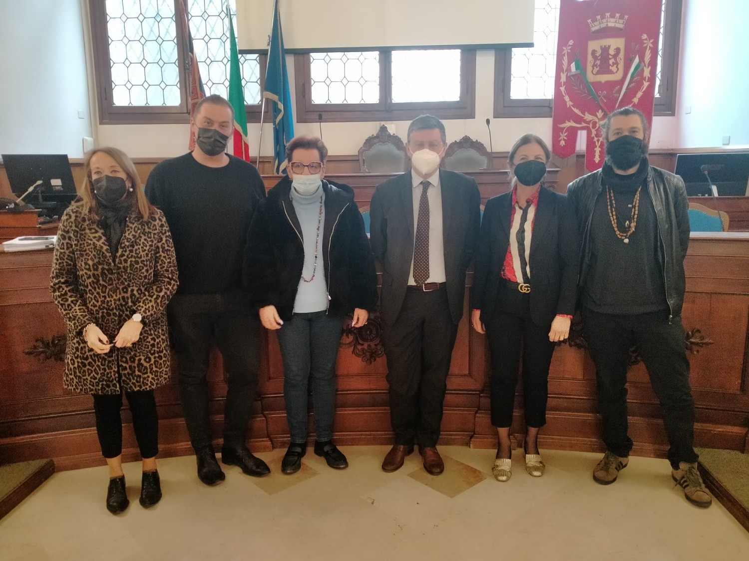 I partecipanti alla conferenza stampa