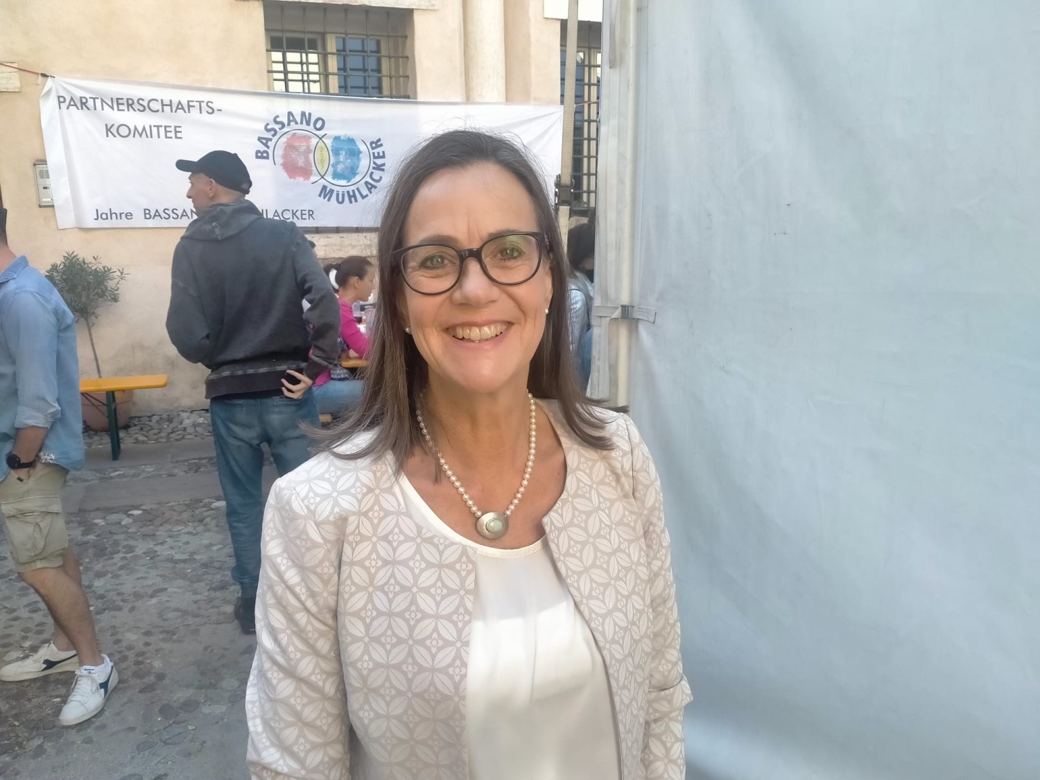 La presidente del Comitato Gemellaggi di Mühlacker Maren Recken