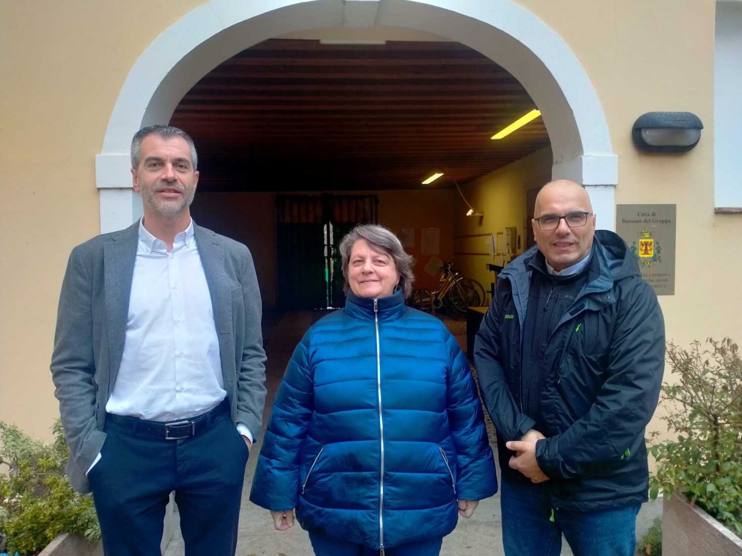 I consiglieri di minoranza Riccardo Poletto, Erica Fontana e Roberto Campagnolo al termine della conferenza stampa