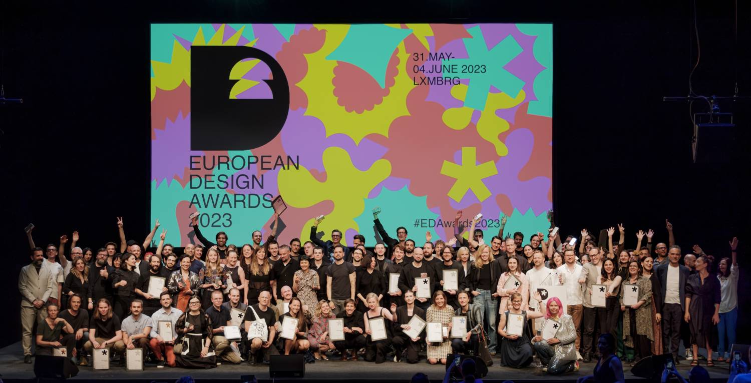 Foto di gruppo dei partecipanti agli European Design Awards 2023
