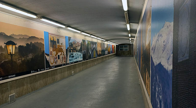 sottopasso di Viale delle Fosse, gigantografie di Cesare Girolimetto