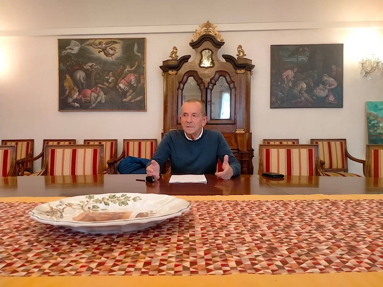 Claudio Mazzocco, assessore alla Sicurezza, in conferenza stampa