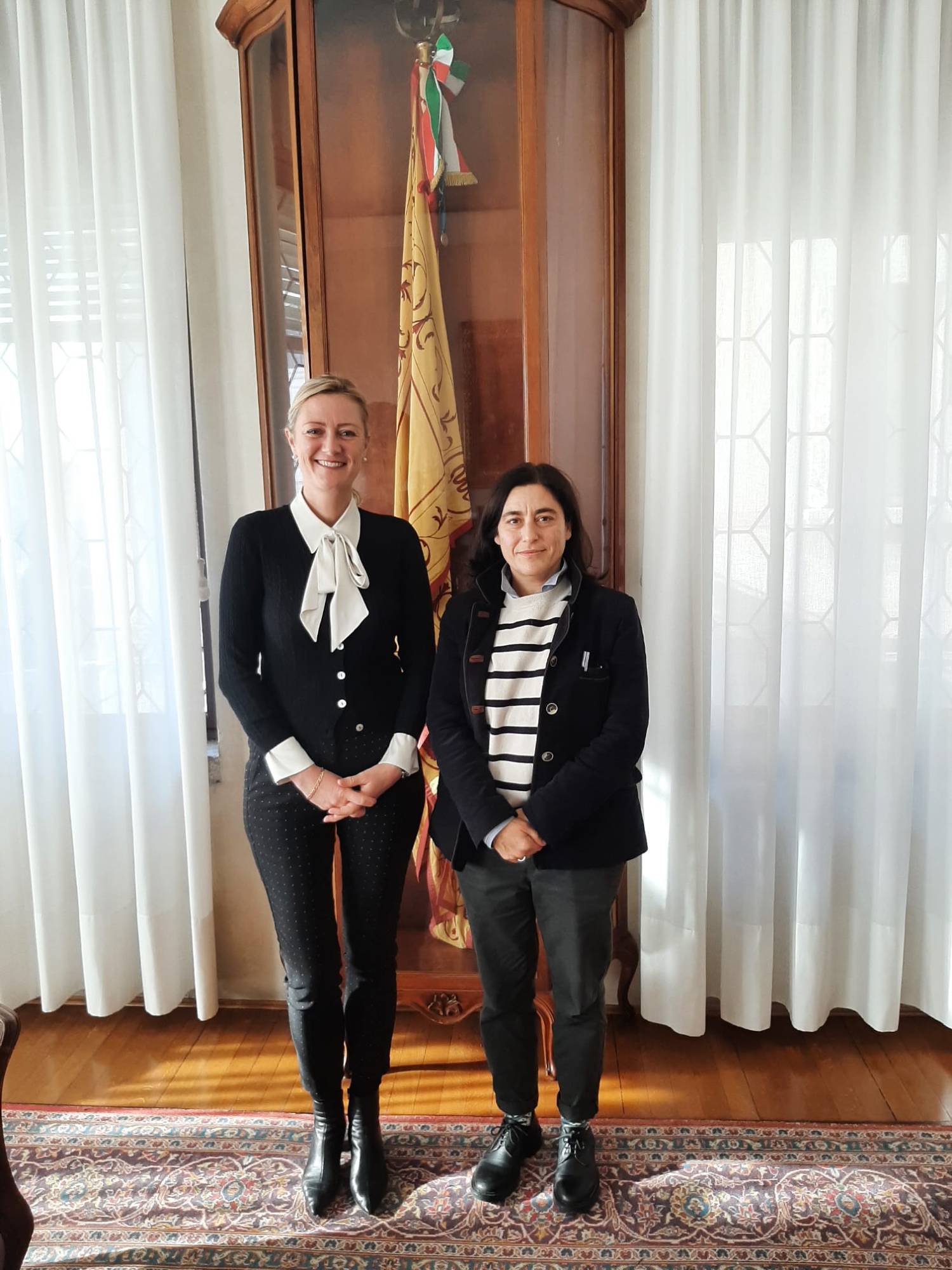 Il sindaco Pavan con Barbara Guidi