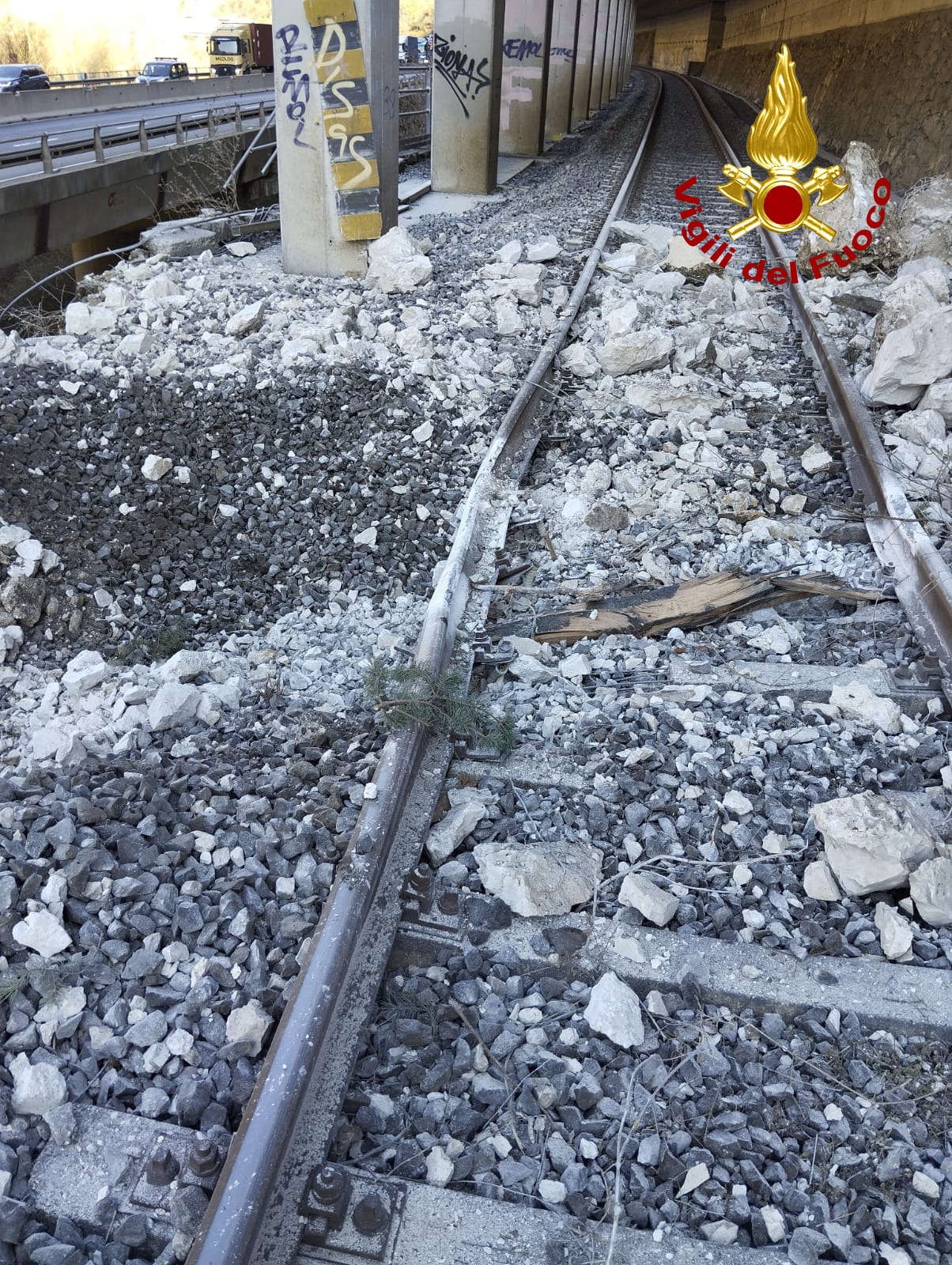 Pioggia di pietre, ferrovia e Valsugana in tilt